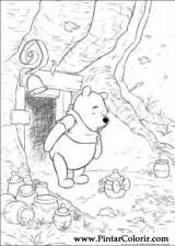 Pintar e Colorir Pooh - Desenho 016