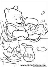 Pintar e Colorir Pooh - Desenho 017