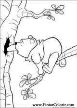 Pintar e Colorir Pooh - Desenho 019