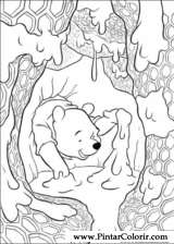 Pintar e Colorir Pooh - Desenho 021