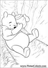 Pintar e Colorir Pooh - Desenho 022