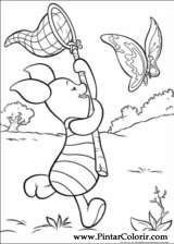 Pintar e Colorir Pooh - Desenho 028