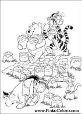 Pintar e Colorir Pooh - Desenho 041