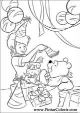 Pintar e Colorir Pooh - Desenho 042