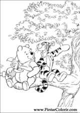 Pintar e Colorir Pooh - Desenho 044