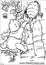 Pintar e Colorir Pooh - Desenho 062