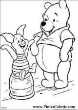 Pintar e Colorir Pooh - Desenho 064