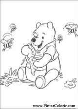 Pintar e Colorir Pooh - Desenho 066