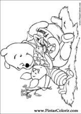 Pintar e Colorir Pooh - Desenho 069