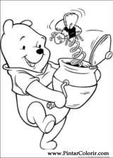 Pintar e Colorir Pooh - Desenho 074