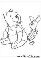 Pintar e Colorir Pooh - Desenho 075