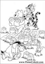 Pintar e Colorir Pooh - Desenho 082