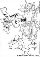 Pintar e Colorir Pooh - Desenho 086