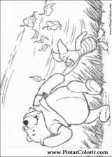 Pintar e Colorir Pooh - Desenho 088