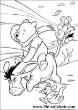 Pintar e Colorir Pooh - Desenho 091