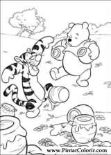 Pintar e Colorir Pooh - Desenho 097