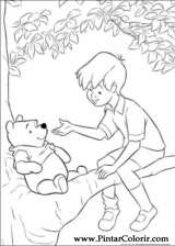 Pintar e Colorir Pooh - Desenho 098