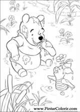 Pintar e Colorir Pooh - Desenho 102