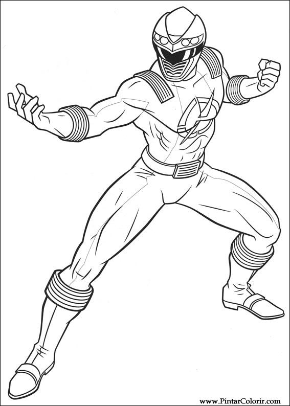 Pintar e Colorir Power Rangers - Desenho 013