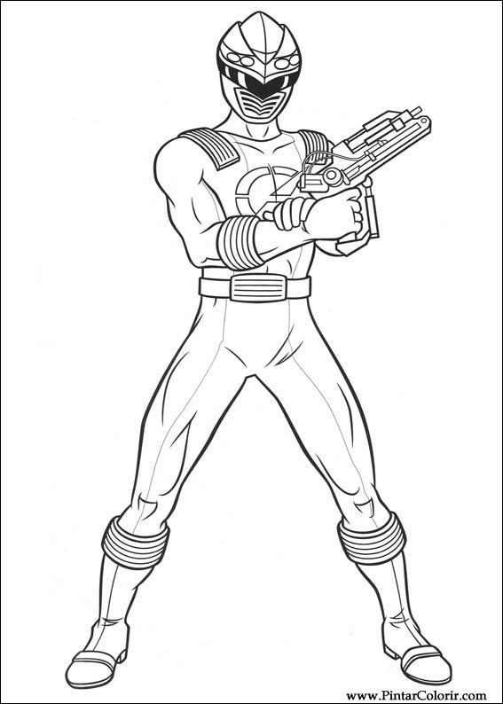 Pintar e Colorir Power Rangers - Desenho 017