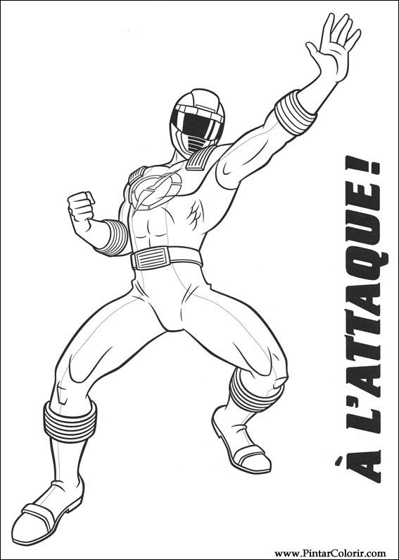 Pintar e Colorir Power Rangers - Desenho 018