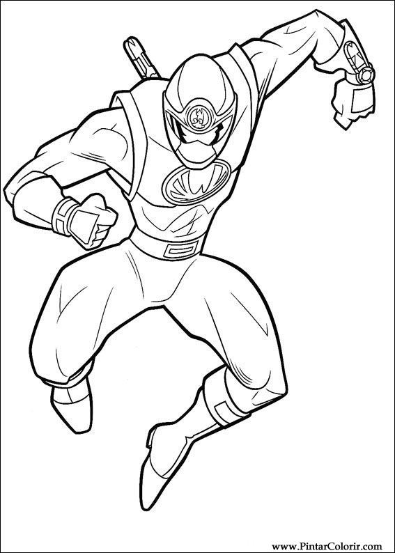 Pintar e Colorir Power Rangers - Desenho 024