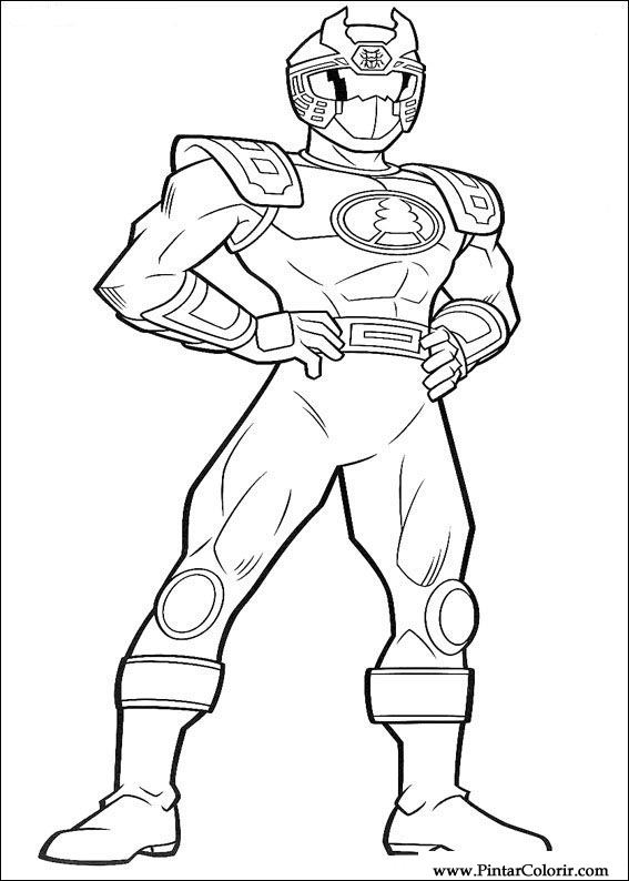 Pintar e Colorir Power Rangers - Desenho 025