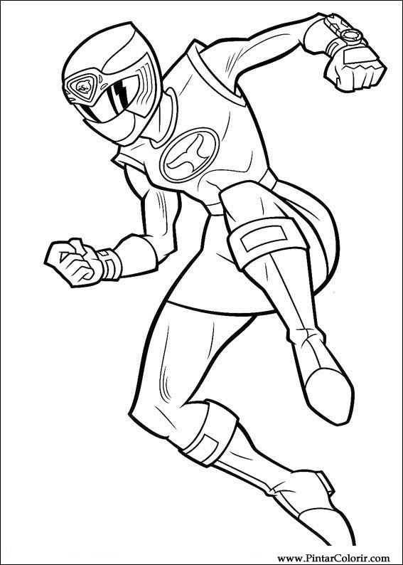 Pintar e Colorir Power Rangers - Desenho 034