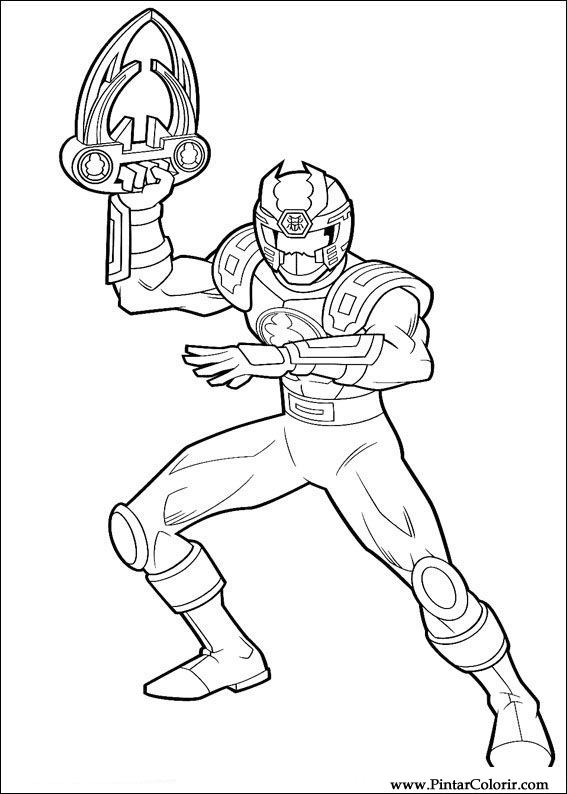 Pintar e Colorir Power Rangers - Desenho 036