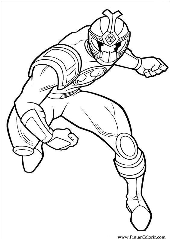 Pintar e Colorir Power Rangers - Desenho 048