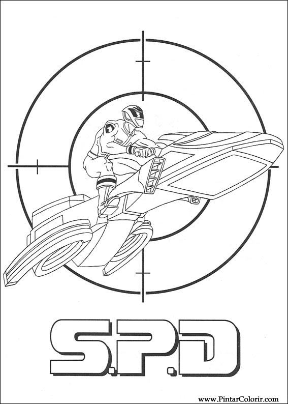 Pintar e Colorir Power Rangers - Desenho 055