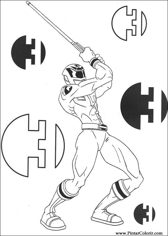 Pintar e Colorir Power Rangers - Desenho 058
