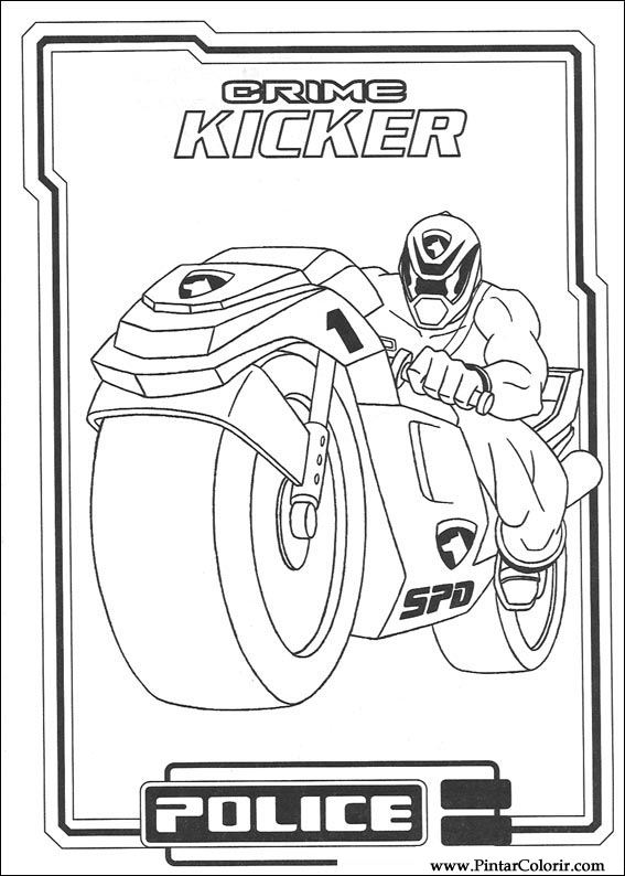 Pintar e Colorir Power Rangers - Desenho 059