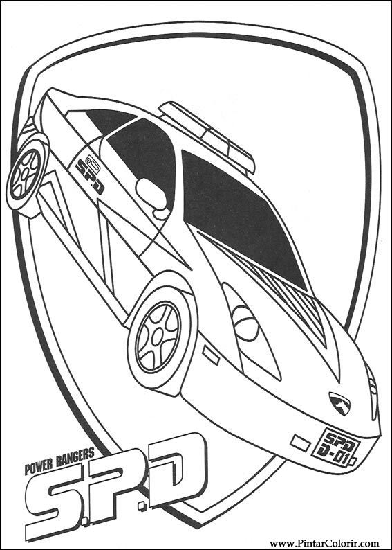 Pintar e Colorir Power Rangers - Desenho 060