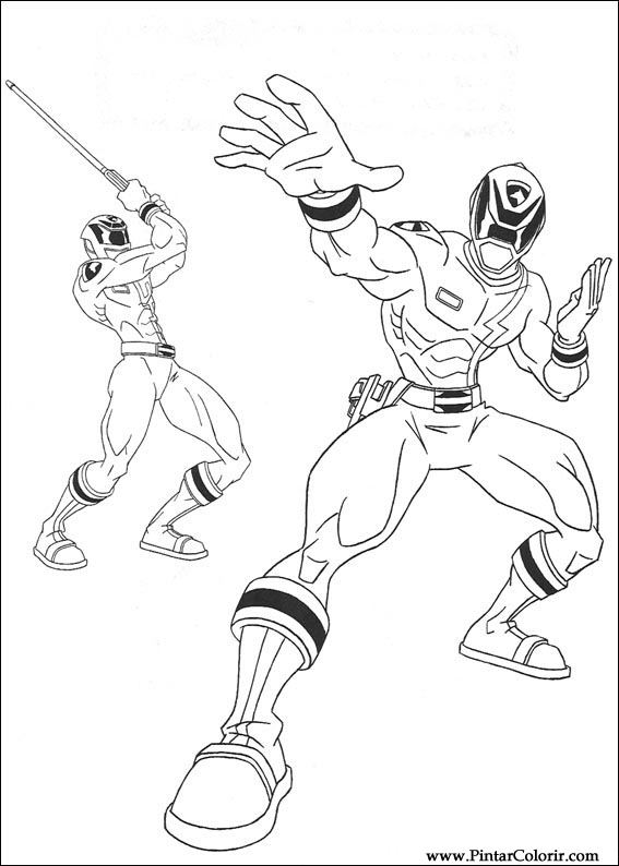 Pintar e Colorir Power Rangers - Desenho 062