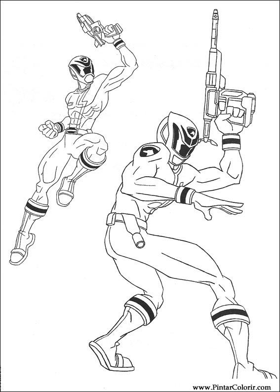 Pintar e Colorir Power Rangers - Desenho 068