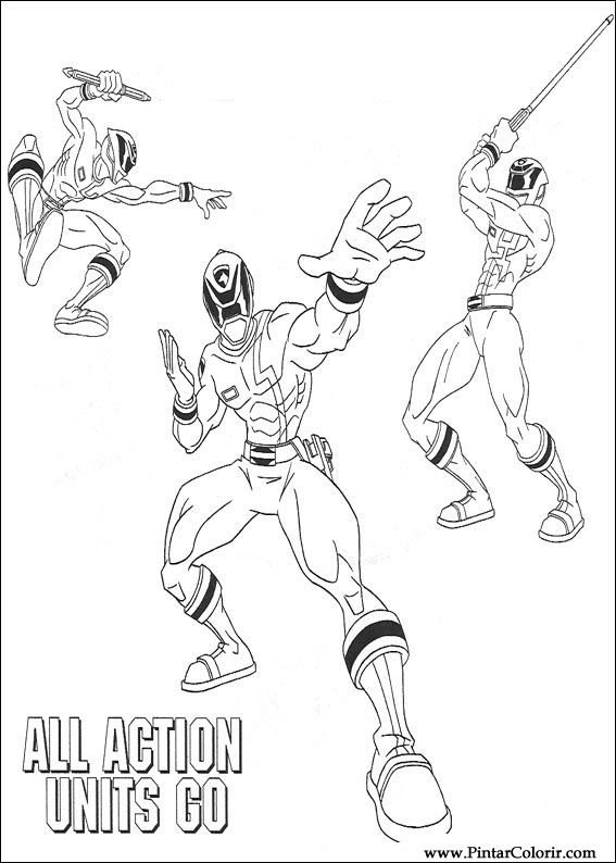 Pintar e Colorir Power Rangers - Desenho 074