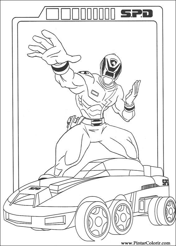 Pintar e Colorir Power Rangers - Desenho 076