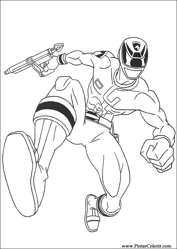 Pintar e Colorir Power Rangers - Desenho 077