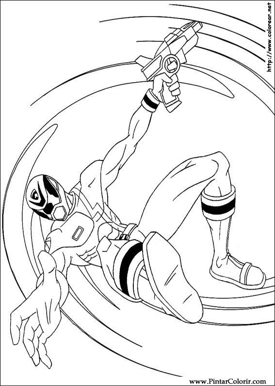 Pintar e Colorir Power Rangers - Desenho 084