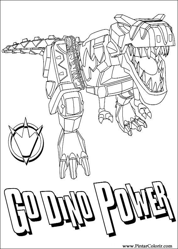 Pintar e Colorir Power Rangers - Desenho 096