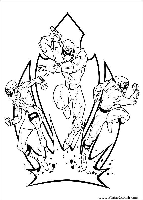 Pintar e Colorir Power Rangers - Desenho 104