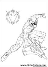 Pintar e Colorir Power Rangers - Desenho 009