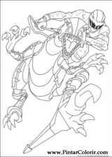 Pintar e Colorir Power Rangers - Desenho 012