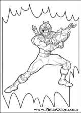 Pintar e Colorir Power Rangers - Desenho 049