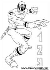 Pintar e Colorir Power Rangers - Desenho 082