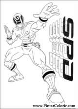 Pintar e Colorir Power Rangers - Desenho 087