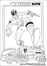 Pintar e Colorir Power Rangers - Desenho 090