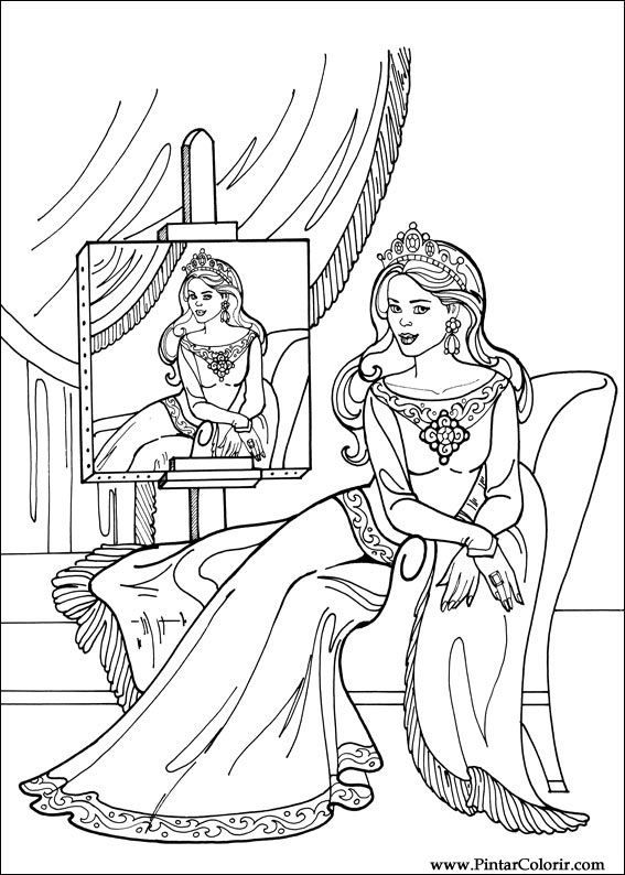 Pintar e Colorir Princesa Leonora - Desenho 007