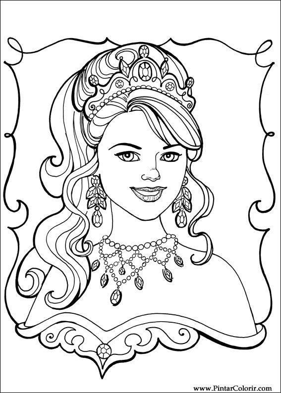 Pintar e Colorir Princesa Leonora - Desenho 010